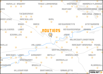 map of Moutiers