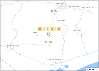 map of Mouton Cove