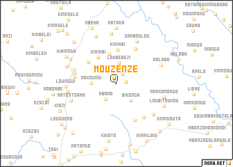 map of Mouzènzé