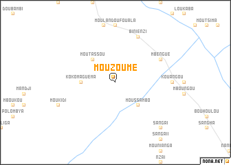 map of Mouzoumé