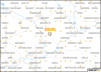 map of Moval