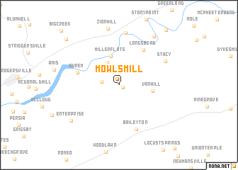 map of Mowls Mill