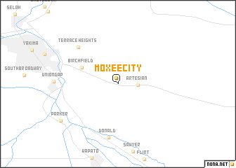 map of Moxee City