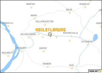 map of Moxley Landing