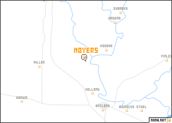 map of Moyers