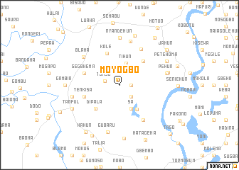 map of Moyogbo