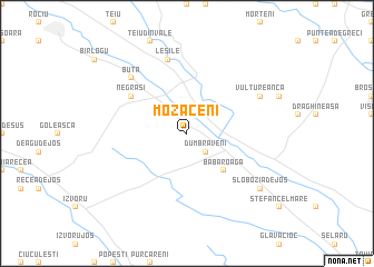 map of Mozăceni