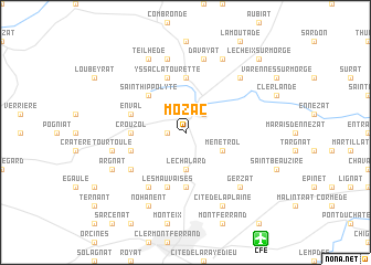 map of Mozac