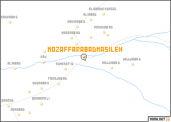 map of Moz̧affarābād Masīleh