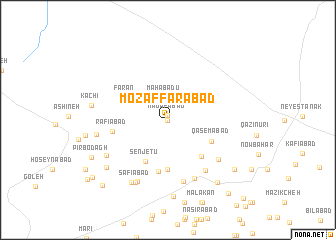 map of Moz̧affarābād