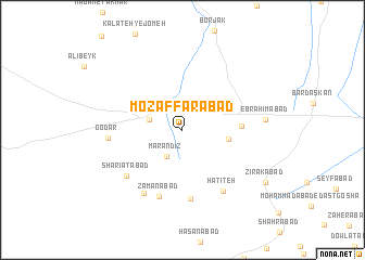 map of Moz̧affarābād