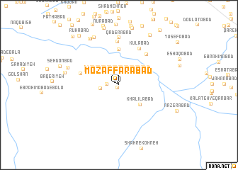 map of Moz̧affarābād