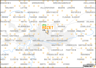 map of Mozet