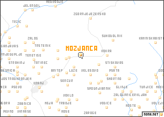 map of Možjanca