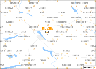 map of Możne