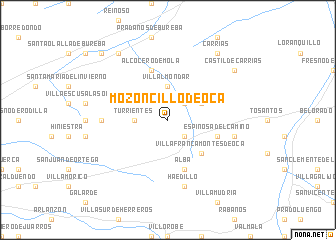 map of Mozoncillo de Oca