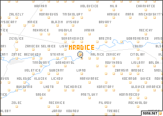 map of Mradice