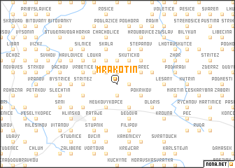 map of Mrákotín