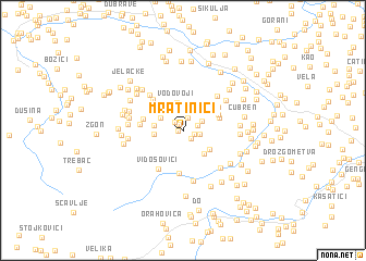 map of Mratinići