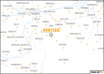 map of Mratišić