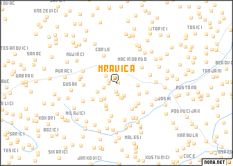 map of Mravica