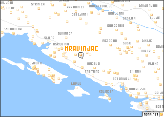 map of Mravinjac