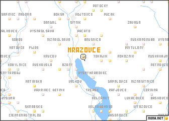 map of Mrázovce