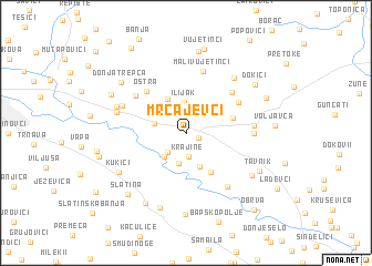 map of Mrčajevci