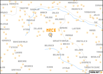 map of Mrče
