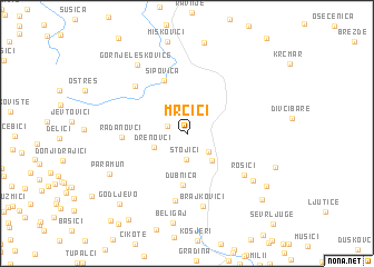 map of Mrčići