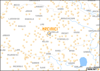 map of Mrčinići