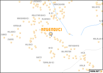 map of Mrđenovci