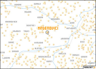 map of Mrđenovići