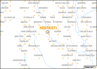 map of Mreneşti