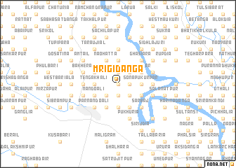 map of Mrigidānga