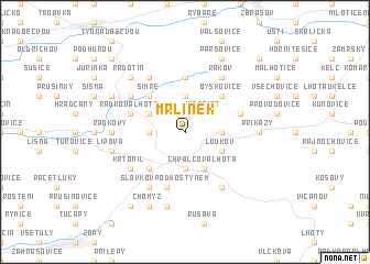 map of Mrlínek