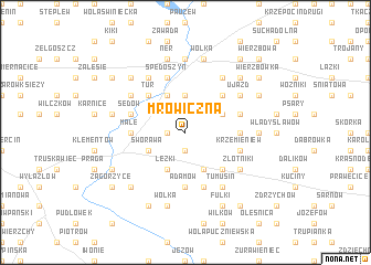 map of Mrowiczna