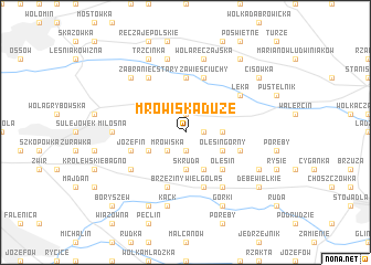 map of Mrowiska Duże