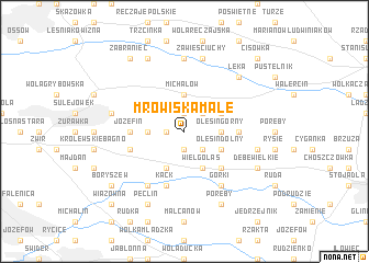 map of Mrowiska Małe