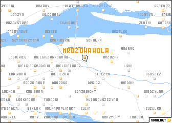 map of Mrozowa Wola