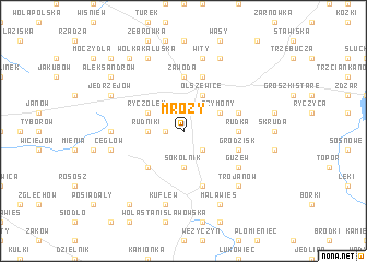 map of Mrozy