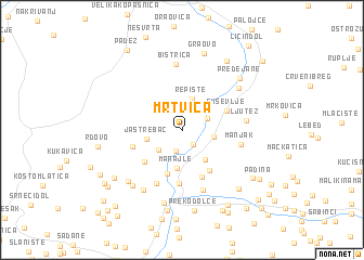 map of Mrtvica