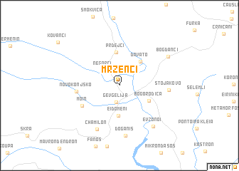 map of Mrzenci