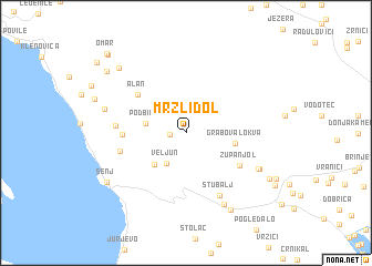 map of Mrzli Dol