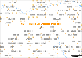 map of Mrzlo Polje Žumberačko