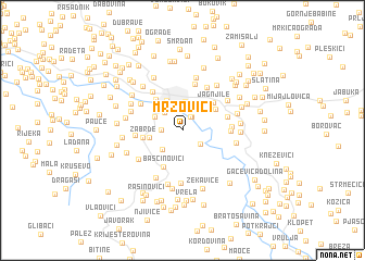 map of Mrzovići