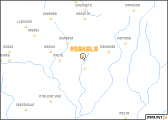 map of Msakala