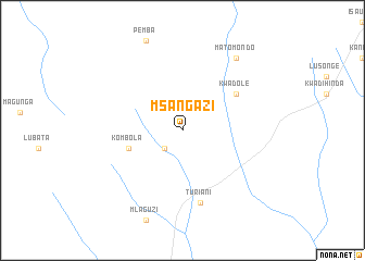 map of Msangazi