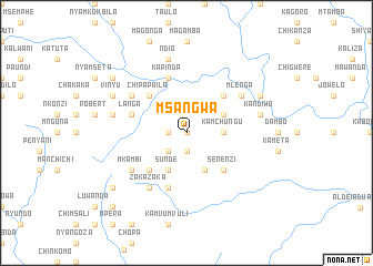 map of Msangwa