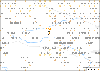 map of Mšec